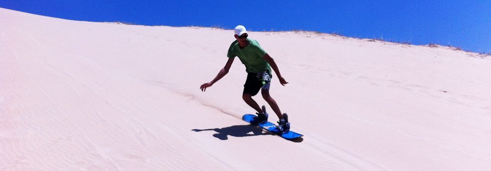 SAND BOARDING IN JEFFREY'S BAY